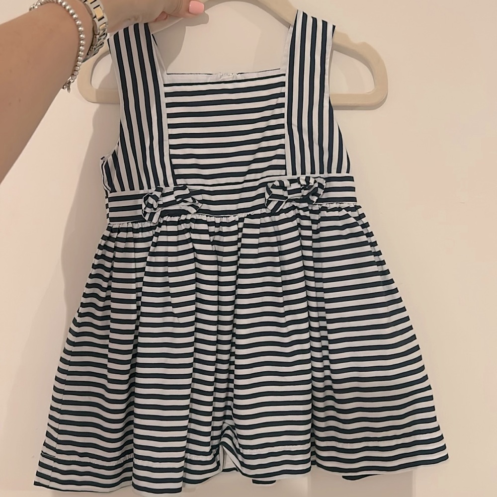 Toddler Navy and White Dress in great conditions 18m